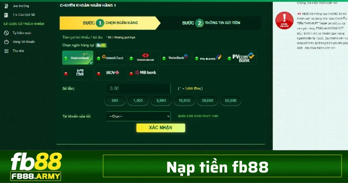 Nạp tiền FB88 1 Thẻ tín dụng và debit quốc tế là một trong những phương thức phổ biến nhất để nạp tiền vào tài khoản FB88.